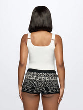 SUMWON WOMEN High Rise Logo Print Bodysuit With Shoulder Detail